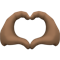 Heart Hands- Dark Skin Tone emoji on Facebook